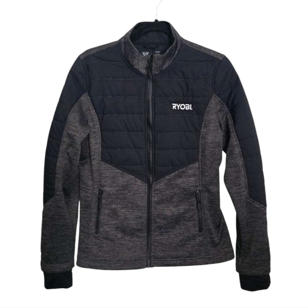 Ryobi Black Quited Utility Jacket with Fitted Silhouette Sz M
